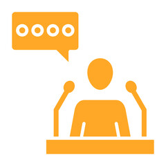 Discourse Multicolor Glyph Icon