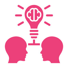 Brainstorm Multicolor Glyph Icon