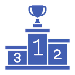 Podium Multicolor Glyph Icon