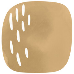 Watercolor abstract and doodle brown tone clipart.