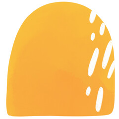 Watercolor abstract and doodle brown tone clipart.