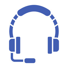 Headphones Multicolor Glyph Icon
