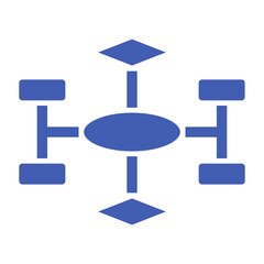 Flowchart Multicolor Glyph Icon