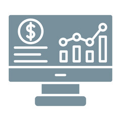 Revenue Multicolor Glyph Icon