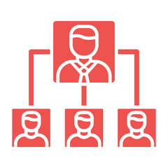 Organization Structure Multicolor Glyph Icon