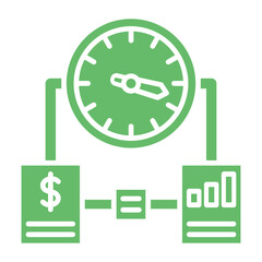 Time Management Multicolor Glyph Icon