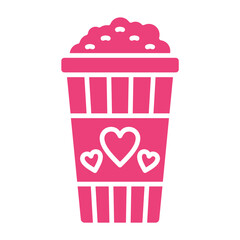 Popcorn Multicolor Glyph Icon