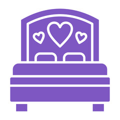 Bed Multicolor Glyph Icon
