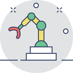 Industrial Arm Vector Icon