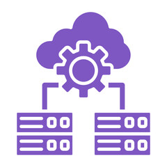 Data Management Multicolor Glyph Icon