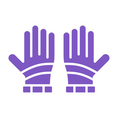 Gloves Multicolor Glyph Icon