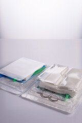 disposable medical surgical instruments packaged for emergency medical care