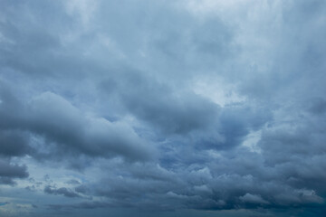 Dramatic rainy sky and dark clouds.