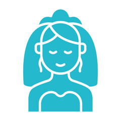 Bride Multicolor Glyph Icon