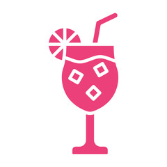 Cocktail Multicolor Glyph Icon