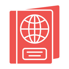 Passport Multicolor Glyph Icon