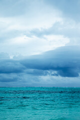 Dark clouds on the ocean