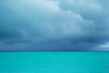 Fototapeta na wymiar Dark clouds on the ocean