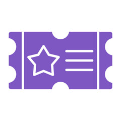Ticket Multicolor Glyph Icon