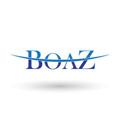 Boaz Written Logo Design With Line In The Middle