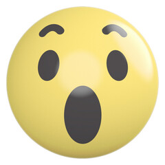 Icon 3d emoji wow social media