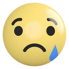 Icon 3d emoji sad social media