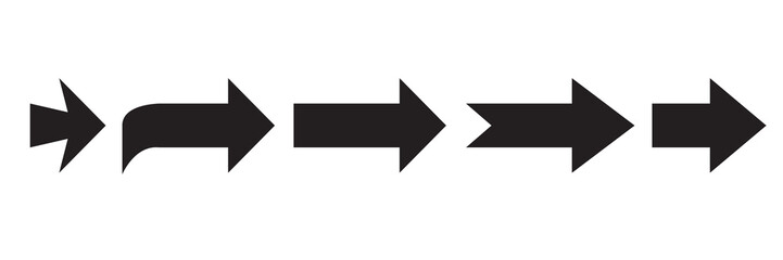 Set of black vector arrow.arrow vector illustration and colection.arrows vector icon.