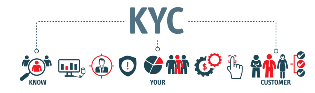 KYC - know your customer Vector Illustration concept.