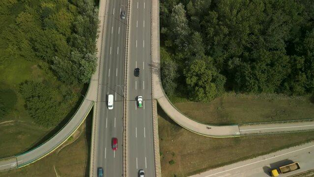 Siekierkowski bridge and its vicinity, Warsaw, Poland