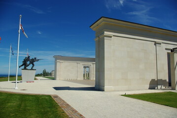 British Normandy Memorial, near the village of Ver-sur-Mer in Normandy, France. - obrazy, fototapety, plakaty