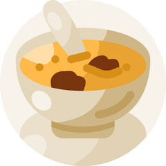 Soup Flat icon vector design and illustration template