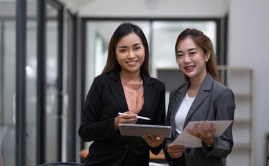 Business team are working together at meeting room at modern office.