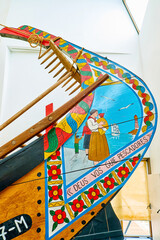 Maritime Museum of Ilhavo : the Ria de Aveiro collection, the moliceiro boat, front and back panels...