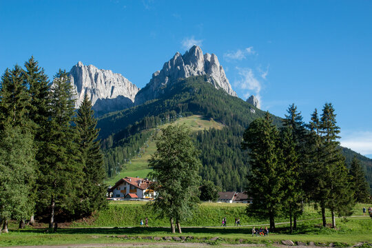 val di fassa one of the most beautiful alpine valleys moena canazei and dolomitic peaks of the italian alps