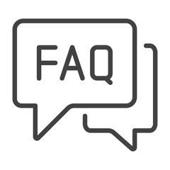 Faq Thin Line Icon. Outline Icon. Editable Stroke.