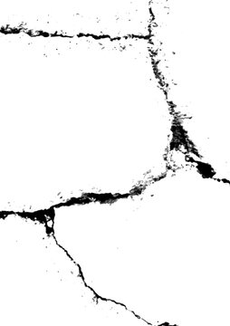 Distress grunge texture abstract background vector. Abandoned road, old dirty sidewalk. Aged cement, battered pavement. Black and white damaged footpath, crack concrete, bad condition rough wall art. © tabletoy1001
