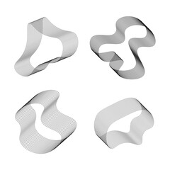 Modern Monoline Element Abstract Shape