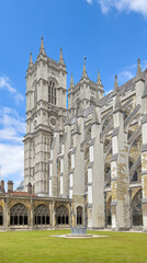 Fototapeta premium The beautiful architecture of London's Westminster Abbey as seen from inner courtyard.