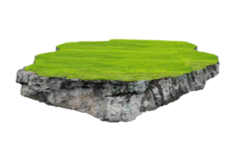The floating island isolated transparency background.