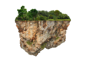 The floating island isolated transparency background.