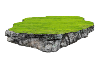 The floating island isolated transparency background.