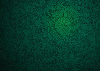 Green floral seamless pattern. Fashion design for fabric and textile, postcards, wallpaper.