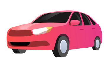 Fototapeta na wymiar Red car illustration. Illustration Transport car.