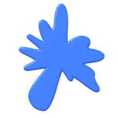 Obraz premium 3D blob shape. 3D textarea. Blue blob.