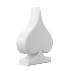 Fototapeta premium Spades. 3D playing card icon.