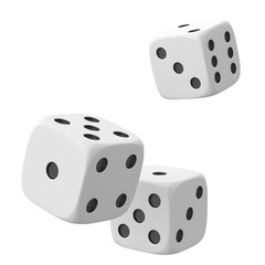 3D dice. 3D element.