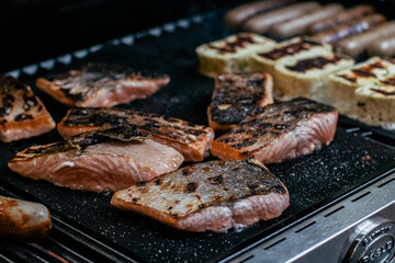 grilled meat on the grill