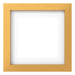 Fototapeta premium Golden frame. 3D square shape frame. 3D decoration.