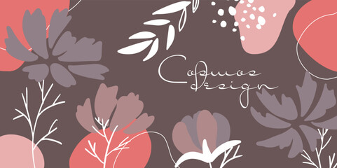 シンプル　可愛いお花のイラスト