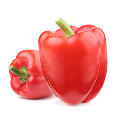 Red bell pepper isolated on white